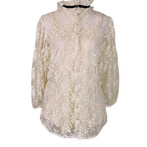 Elegant Cream Lace Blouse